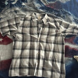 Men's Black and Gray Plaid Shirt